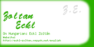 zoltan eckl business card